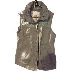 Size Large - Ladies Cotton Vest w/ Crochet Lace Detail